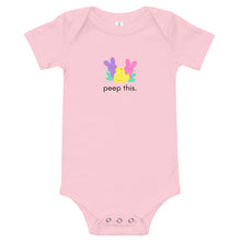Load image into Gallery viewer, Peep This - Easter Candy Baby Short Sleeve Onesie