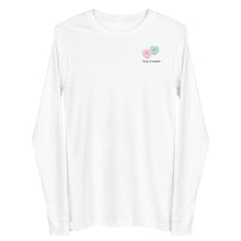 Load image into Gallery viewer, Love is sweet - Conversation Hearts - Unisex Long Sleeve Tee
